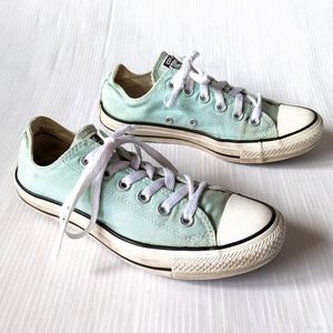 CONVERSE mint green low top skate shoes sneakers